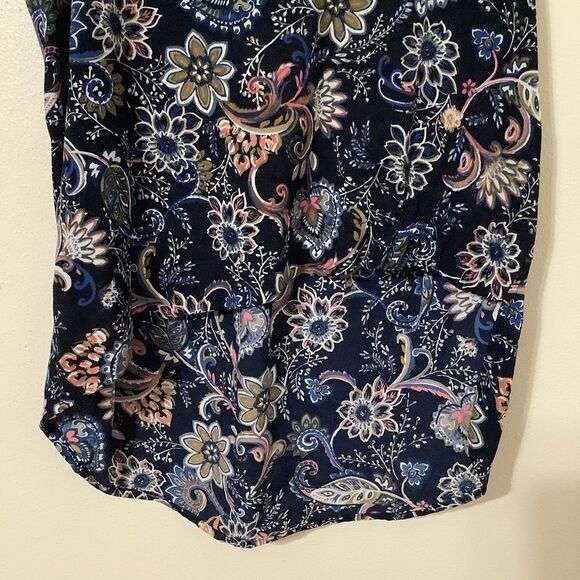 Ro & De Nordstrom Boho Hippie Paisley Asymmetrical Hem Blouse Size Small - Picture 7 of 11